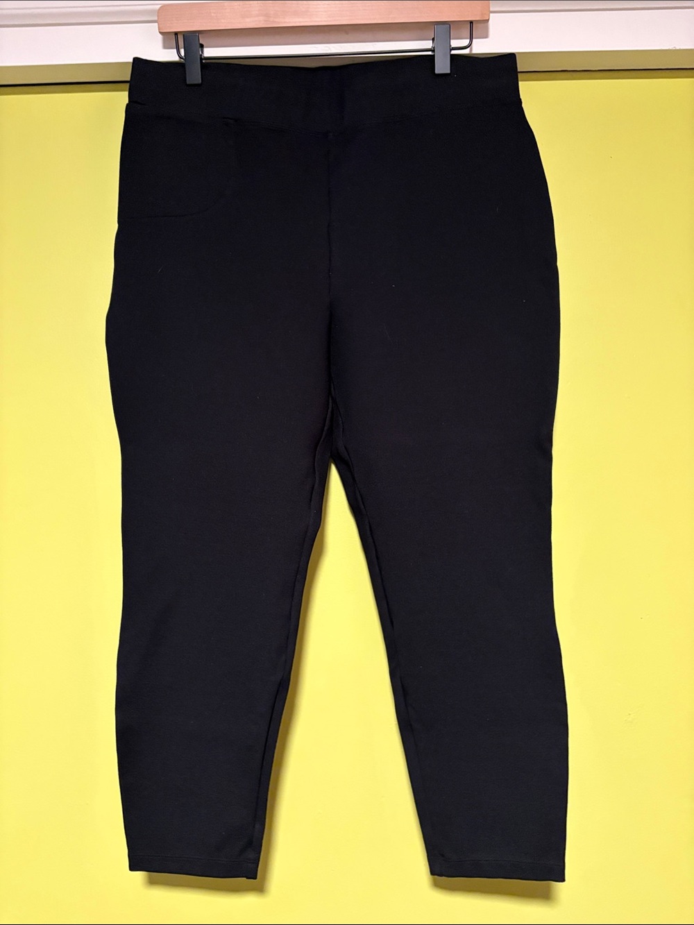 Quince Black Pull-On Cropped Pants